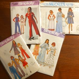 Children's Vintage 1970s Sewing Patterns